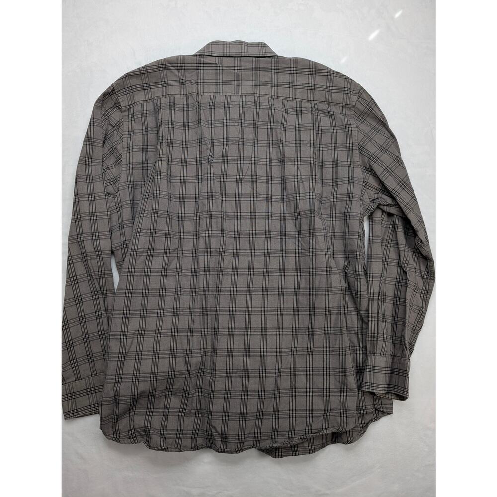 Joseph Abboud Mens Button Up Shirt XL Gray Plaid Dress Business Casual - Picture 7 of 7